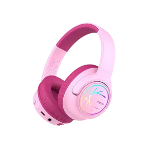 iClever BTH18 LED Çocuk Kulaklık Pembe Kulaklık